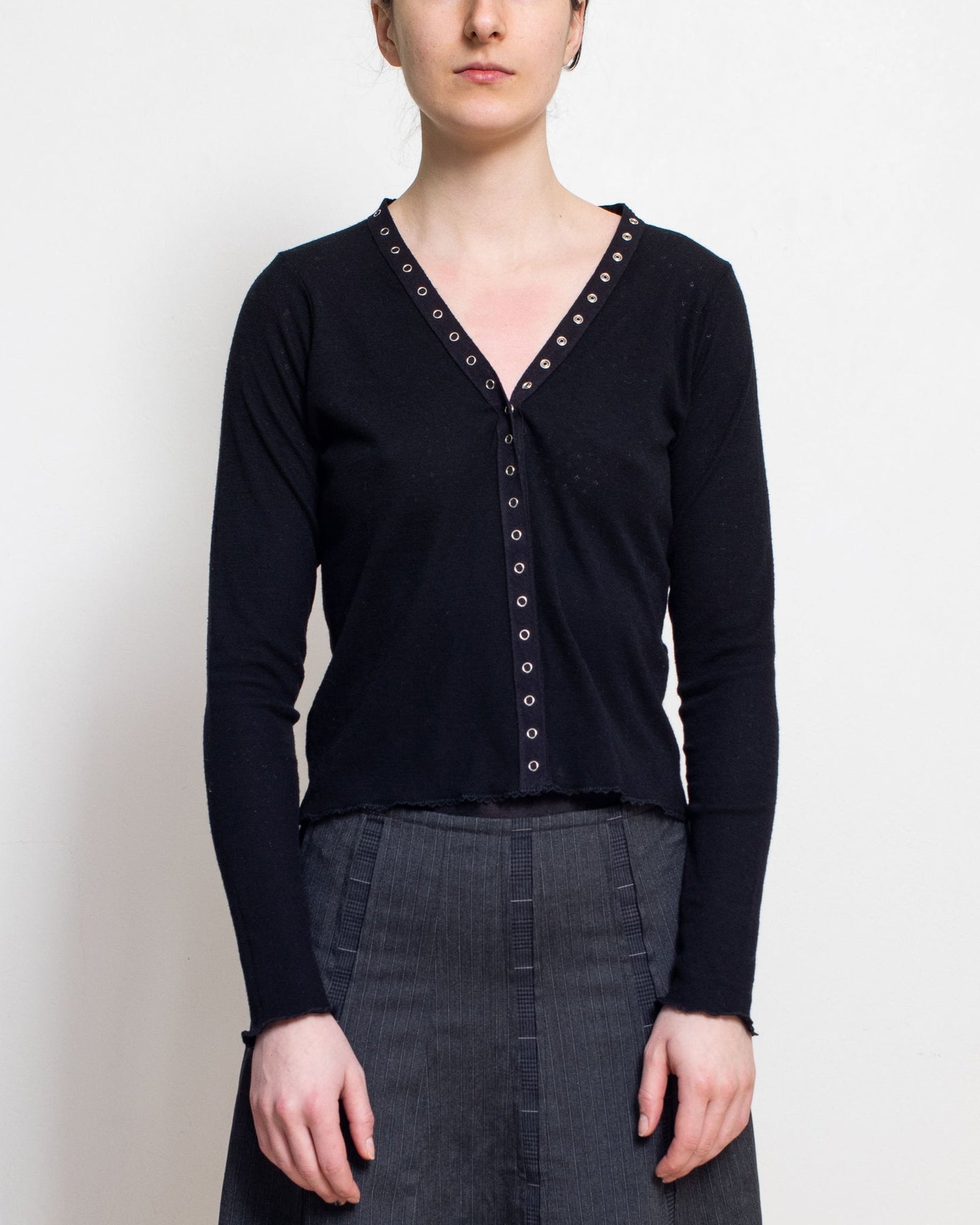 Wool Snap Cardigan